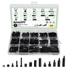 365pcs M2 5 Black Male Female Nylon Hex Spacer Standoff Screw Nut Set Assortm   