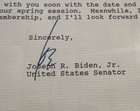 Joe Biden 1986 Typed Letter Signed As Senator -  joe  Autograph - Psa Slabbed