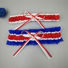 Bridal Garters For Bride Patriotic Wedding Garter Belt Set Red Royal Blue White