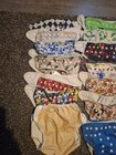 Lot Of 43 Baby Cloth Diaper Covers One Size Fits All   Bag Multiple Brands As-is