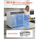 Uimoso Electric Food Warmer Cabinet With 4 Tiers And Dual Doors