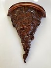 Antique Carved Wood Wall Shelf Scrolls Corbel Sculpture Architectural Salvage