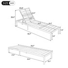 Outdoor Adjustable Chaise Lounge Chair Patio Reclining Lounger Pool Bench White