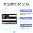 Us American Flag Sticker Emblem Black Usa Decal Car Chrome Flags  2 Pack  3 X   