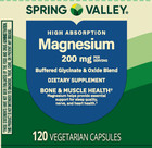 High Absorption Magnesium 200mg - 120 Capsules By Spring Valley