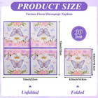 Decoupage Napkins 30 Pack 10 Styles Assorted Floral Fruit Paper Napkins