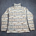 Columbia Womens S Arctic Air Full Zip Fleece Pullover Beige Aztec Print