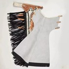 Bronc Riding Show Chaps  Premium Hand-tooled Rodeo Chaps With Fringes For Men