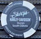 Sturgis Harley-davidson   In Sturgis  Sd 75th Anniversary Poker Chip Black white