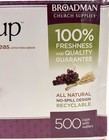 Broadman Church Supplies Prefilled Communion Fellowship Cup Juice   Wafer 500 Ct