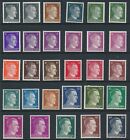 Stamp Germany Mi 781-802a B Sc 506-27 1941 Ww2 War Era Hitler Definitive Set Mnh