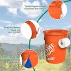 Portable Bucket Toilet Seat For 5 Gal Buckets Camping Snap-on Toilet Seat Orange
