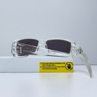 Oakley Gascan Oo9014 Polarized Sunglasses Matte Clear Frame Blue Lens