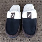 Vonmay Men s Two-tone Moccasin Slippers   Size 9-10 Us    black coffee      Nwot