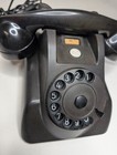 Vtg Black Rotary Phone Telephone Heemaf Made In Holland Ptt Mid Century 1956 50s