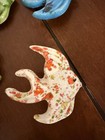 6 Vintage 70s Ceramic Fish Macrame Beads 3 5  Lot