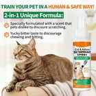 Cat Deterrent Spray For Indoor   Outdoor - Natural Pack Of 1  Orange 