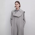 Womens The Row Niche Spring Autumn New Large Lapel Mid-length Loose Simple Coat