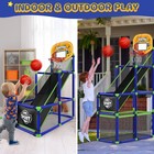 Kids Basketball Game With Electronic Scoreboard And Cheer Sounds With 4 Balls