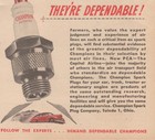 1946 Champion Spark Plugs Vintage Print Ad Pca Airline Mid Century Aviation Deco