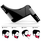 Men s Beard Styling Template Comb Mustache Shaping Trimming Stencil Tool Black