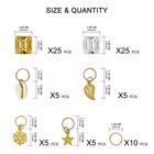 80pcs Hair Braid Ring Beads Dreadlocks Cuff For Extension Jewelry Decor B580