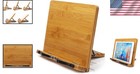 Eco-friendly Bamboo Book Holder - Foldable Reading Stand For Recipes   Textbooks