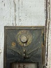 Vtg Post Office Mailbox Door Coin Bank Eagle Brass Combination Glass Front Key