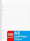 A5 Lined Paper Refill  100 Sheets 200 Pages Refill Paper For Large Leather Jo   