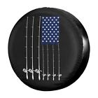  Spare Tire Cover Dust-proof 15 for Diameter 27 -29  Fishing American Flag