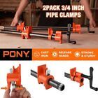 Pony 3 4 Inch Pipe Clamp 52 Wood Gluing Pipe Clamp Fixture For Black Pipe 2 Pk