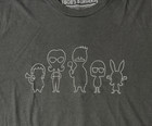 New 2015 Bob s Burgers Live 2015 Tour T-shirt 2 Sided Silhouettes Dates Menu Xl