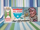 Vintage All Star Dairies Cardboard Milk Advertising Store Shelf Pricing Ski Sign