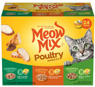 3 Pack Meow Mix Wet Cat Food Variety Pack  Poultry Selects  24 Cups  2 75 Oz 