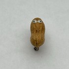 Vintage Peanut Pin Button With Googly Eyes 1-1 2    Real Nut  Anthropomorphic Art