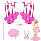 Adjustable Doll Stand Display Holder For 11 -13  Tall Dolls Transparent pink Lot