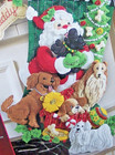 Bucilla  santa Paws  Dog Puppy Felt Christmas Stocking Kit Original Rare 18 