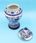 Classic 15 Inch Ming Style  Blue And White Porcelain Ginger Temple Dragon Jar 
