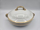 1918-1939 Victoria Czecho-slovakia Covered Round Tureen Gold Trim Medium