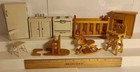 Vintage Dollhouse Miniature Wood Furniture Lot Nursery Rocky Horse Kitchen Lot
