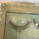Vintage Wedding Champagne Toast Glasses Coupe Bride Groom Box