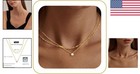 Dainty 14k Gold Plated Cz Necklace For Women - Elegant Jewelry Gift