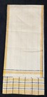 Vintage Tea Time Cart Floral Tea Towel Blue Embroidered Linen 1940   s Teapot