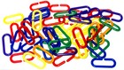 1983 100 Plastic C-clips Hooks Chain Links Sugar Glider Rat Parrot Bird Toy Part
