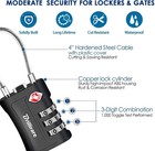 2 Pack Tsa Approved Luggage Locks  Combination Travel Cable Padlock  3-digit