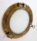 Antique Finished Brass Porthole Port Mirror Wall Hanging Ship Decorative Gift