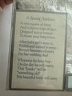 New Heirloom Lace  Bonnet Hanky For Newborn Baby With Poem Christening Wedding
