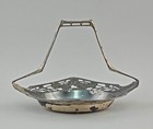 Jugendstil Pewter Bowl Silver Plated Antique C 1900 19530033-d 130x25x20cm