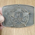 Vintage National Sheriff s Association Member Belt Buckle Metal Ohio Law Leo