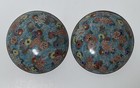 For Cloisonn  1 Only Japanese Cloisonn   Silver Wire Flowers Round Box Kogo Meiji